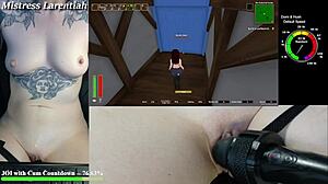 Naked Gamer Girl Tackles Tropical Monster Hentai Survival