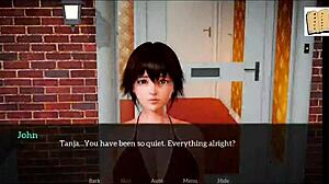 Brunette milf with big ass and small tits explores her new family in part 38