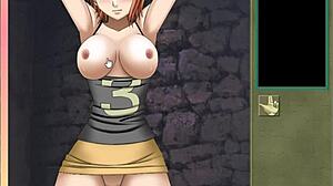 Nami in classic One Piece hentai game with big tits. Retro vibes bring wild action!