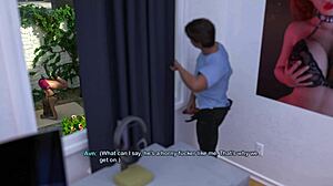 my bimbo dream 16 features a curvy stepmom with fake tits. she squirts imagining her stepson pounding her hard.