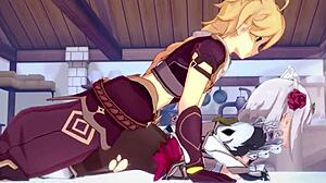 noelle dominates aether with raw, intense banging in genshin impact sex