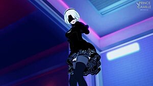 yorha 2b reaches explosive climax in nier automata scene