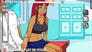 Starfire Full Scenes Creampie Compilation in Hole House Game