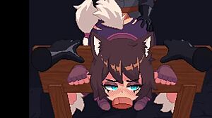 Αχ ρε φαντάσου διπλό γαμήσι στο πιλάρι POV σε τρελό χένταϊ σκηνή εντατικά