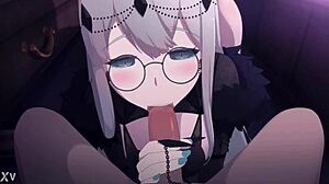 Susia boldly sucks your cock in this hentai game scene with intense oral anime action