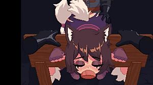 Oh damn, imagine getting spitroasted in the pillory from your POV in this wild hentai scene. It's intense!