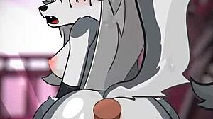 Loba culona takes anal in boss game with loona hentai!