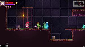 scarlet maiden game takes us through mask dungeon with hot redhead action