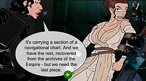 Star Wars Parody with Curvy Cartoon Huge Tits
