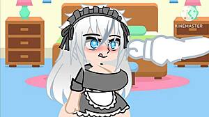 yo y mi mejor amiga bailamos y follamos con enorme pene de chico en gacha club