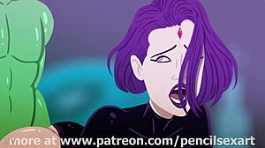 Beast Boy Fucks Raven Doggy Style In 2D Animation