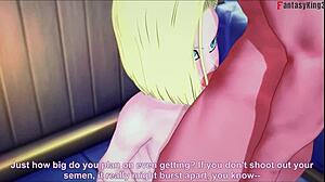 android 18 teases in dragon ball zex full movie on sheer