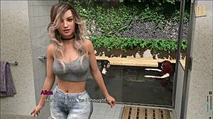 in pine falls, a girl with big tits explores the 3d anime world