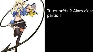 Hey, dive into this hentai joi with Lucy Heartfilia leading femdom assplay and humiliation vibes