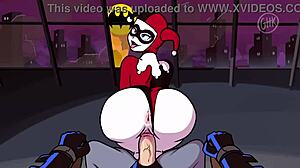 Batman trapped by Harley Quinn for wild cowgirl riding