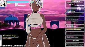 Athena Airis masturbates with big tits in 3D cartoon hentai boob scene