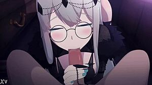 Susia boldly sucks your cock in this hentai game scene with intense oral anime action