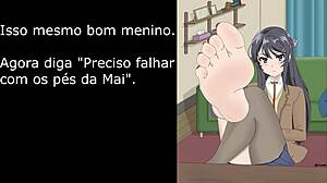 mai sakurajima te humilha com pés femdom, pronto pra falhar no nut november?