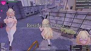 holy crap, secret flasher manaka goes wild on the final drone mission in this hentai game!