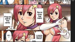 Hey, check out this perverted cosplay girl in the manga hentai comic, all AI generated