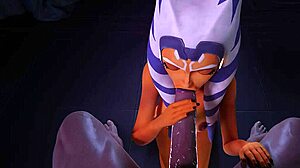 Ahsoka Tano Blowjob in Star Wars Rule 34!