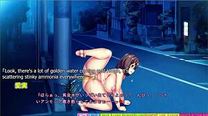 In Tenioha 2 Manami follows her lust route to the end by taking her bitch for a walk in doggystyle voyeur action