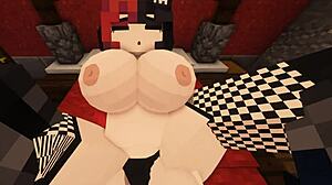 MINECRAFT Sex Mod Ellie TAKES Creampie in Missionary with Big Tits