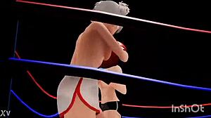 Hentai boxing match shows tits bouncing and intense boob action.