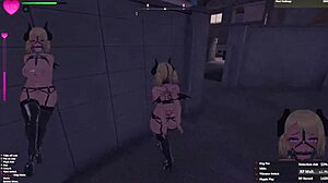 holy crap, secret flasher manaka goes wild on the final drone mission in this hentai game!