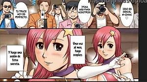 Hey, check out this perverted cosplay girl in the manga hentai comic, all AI generated