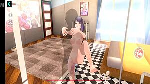 huge monster cock explodes cum in hentai game! watch the sexy action unfold