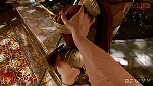 Prim Rose Hamamda Köpek Pozisyonunda Sikiliyor Büyük Göğüs Kızıl Saçlı Nipple ve Kıç Hentai Animasyon'da