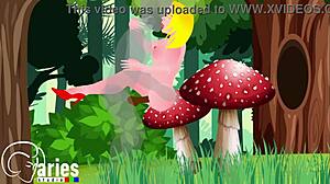 Amputert jeger kjemper i magisk skog animasjon