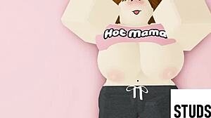 Brunette Step Mom Milf Poses Naked in Roblox Photo Shoot