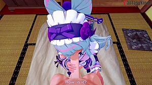 hey, can you handle yumemizuki mizuki's blowjob therapy in genshin impact full fantasyking3? she's got big tits and it's all 3d hentai anime manga style.