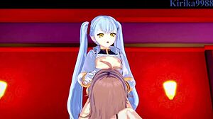 Ruri Hoshino and Sagiri Sakurai share intense lesbian moments in Martian Successor Nadesico