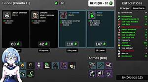 Brotato gameplay features big tits and oppai in hentai action