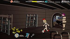 Pirate ship parody with big tits milf in fuckerman game