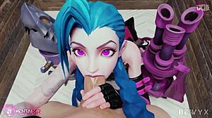 Jinx's Blowjob In This 3D POV Animation From League Of Legends Teen Titans Makes Me Feel So Turned On