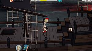 Pirate ship parody with big tits milf in fuckerman game