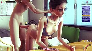 hey that brunette is getting fucked hard on the bed in 3d anime