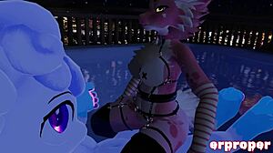 Yo, check out VRChat Draco banging Alolan Vulpix in wild monster action!