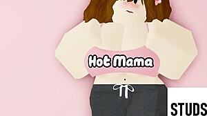 Brunette Step Mom Milf Poses Naked in Roblox Photo Shoot