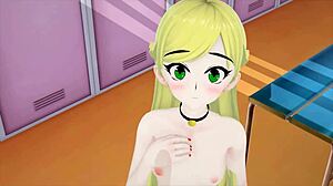 blonde anime girl craves tight dick with creampie action