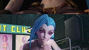 Jinx from League of Legends blows minds in this Teen Titans sexy blowjob compilation!