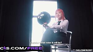 Makima Controls with Balloon in Anime Cosplay Fetish