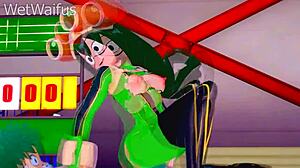 Tsuyu and Deku sneak a steamy session after class. My Hero Academia hentai reveals their hidden classroom desires!