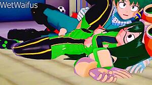 Tsuyu and Deku sneak a steamy session after class. My Hero Academia hentai reveals their hidden classroom desires!