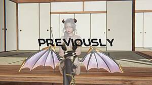 Tifa Lockhart delivers a surprising blowjob in Final Fantasy 3D with big tits and see-through elements