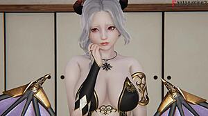 Tifa Lockhart delivers a surprising blowjob in Final Fantasy 3D with big tits and see-through elements